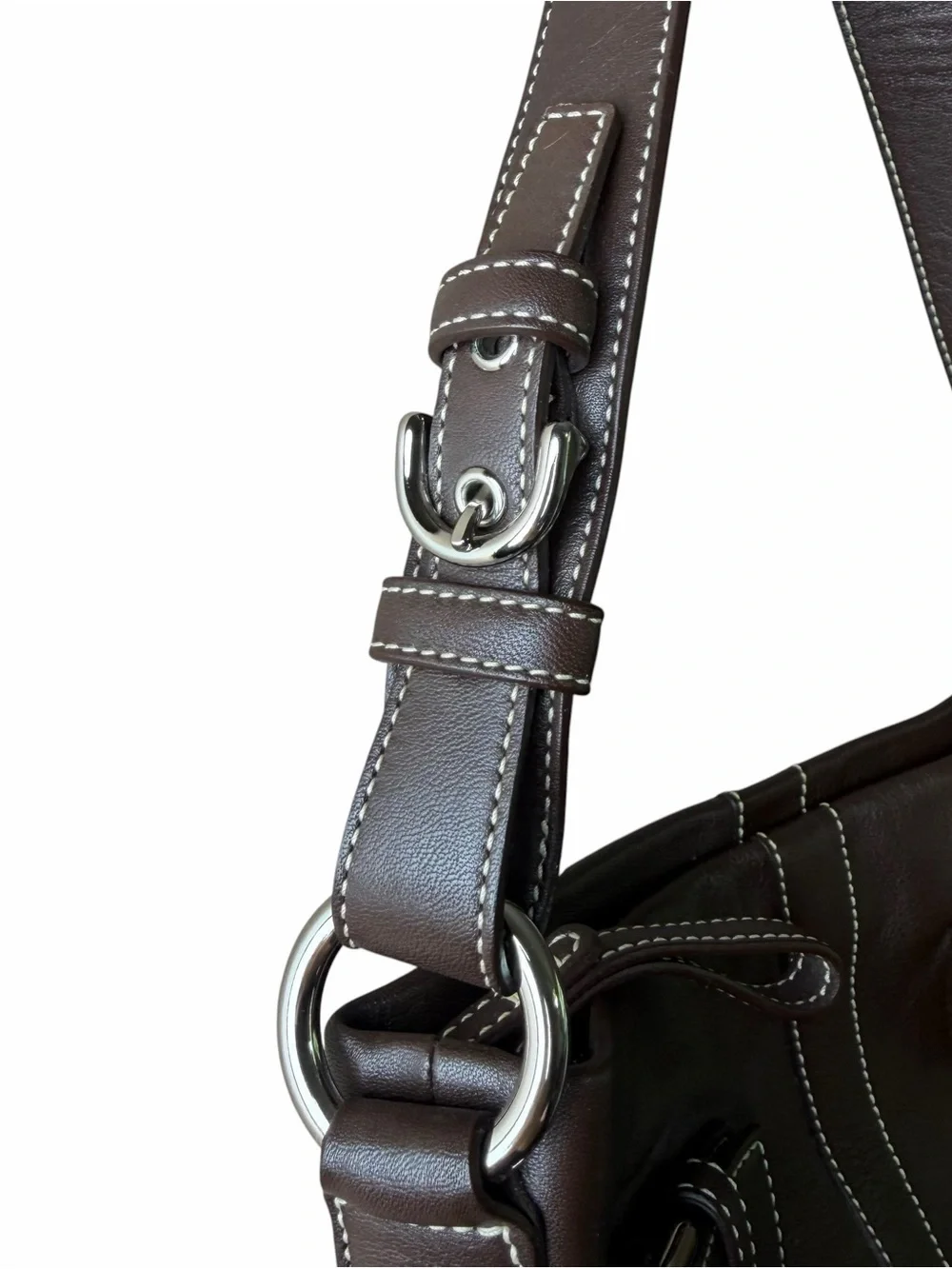 Vintage y2k Coach Soho Slim Duffle Shoulder Bag Style 1453 Dark Brown Leather 05